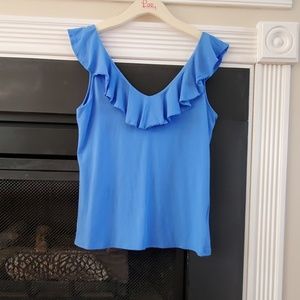Lilly Pulitzer Cotton ruffle top shirt